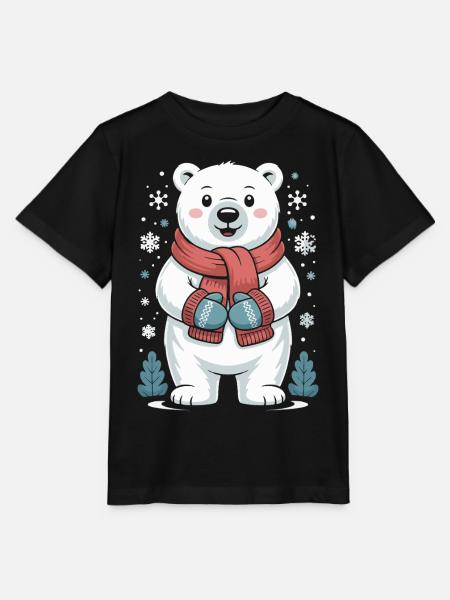 Polarbär Winterzauber - Stanley/Stella Kinder T-Shirt MINI CREATOR - Schwarz