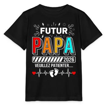 Future Dad 2026 Announcement Baby Soon Dad 2026 - Stanley/Stella MINI CREATOR Kids’ T-Shirt - black - Front - Mikhail (115cm)
