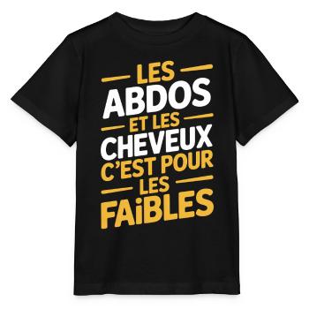 Bauchhaare für Schwache – Kahler großer Bauch - Stanley/Stella Kinder T-Shirt MINI CREATOR  - Schwarz - Vorne - Mikhail (115cm)