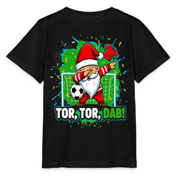 Tor Tor Dab Fußball Santa Wichtel Weihnachten - Stanley/Stella Kinder T-Shirt MINI CREATOR  - Schwarz - Vorne - Mikhail (115cm)