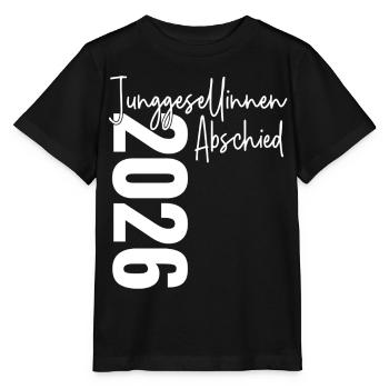 Junggesellinnenabschied 2026 Unterschriften Gäste - Stanley/Stella Kinder T-Shirt MINI CREATOR  - Schwarz - Vorne - Mikhail (115cm)