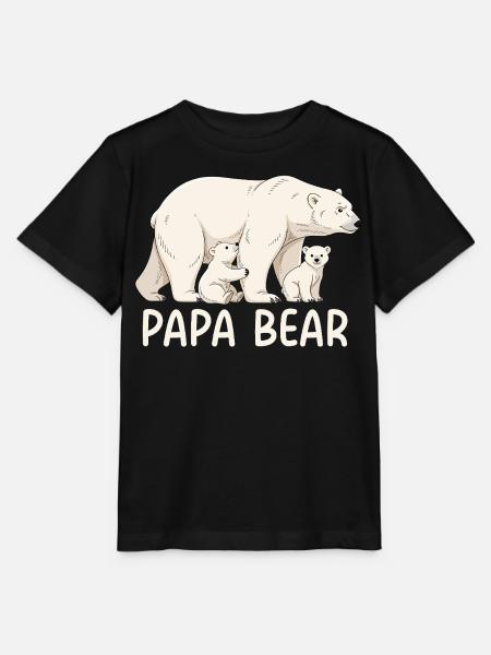 Papa Bear - Stanley/Stella Kinder T-Shirt MINI CREATOR - Schwarz