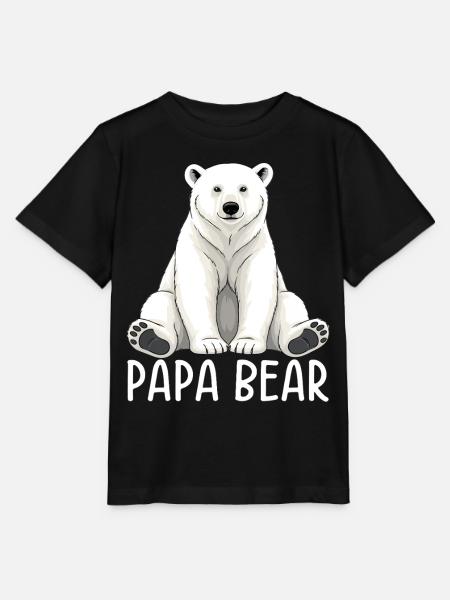 Papa Bear - Stanley/Stella Kinder T-Shirt MINI CREATOR - Schwarz