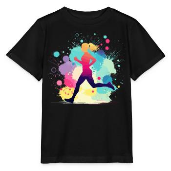 Runner, Running, Marathon, Jogging, Jogger - Stanley/Stella MINI CREATOR Kids’ T-Shirt - black - Front - Mikhail (115cm)