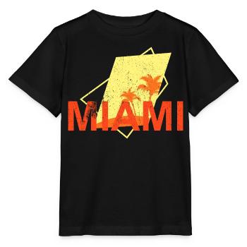 Miami Palm Trees Neon - Stanley/Stella MINI CREATOR Kids’ T-Shirt - black - Front - Mikhail (115cm)