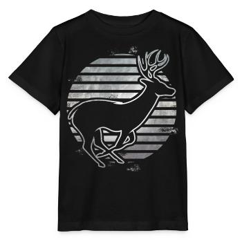 Reh - Stanley/Stella Kinder T-Shirt MINI CREATOR  - Schwarz - Vorne - Mikhail (115cm)
