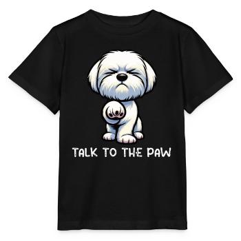 Talk to the Paw Malteser Maltese Owners Maltese - Stanley/Stella MINI CREATOR Kids’ T-Shirt - black - Front - Mikhail (115cm)