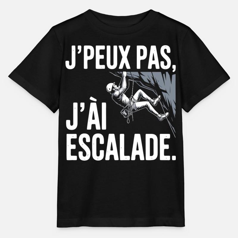 j'peux pas j'ai escalade - T-shirt bio MINI CREATOR Stanley/Stella Enfant - noir
