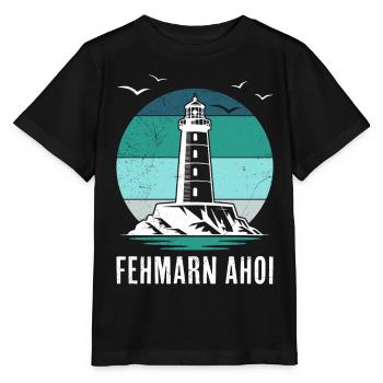 Baltic Sea FEHMARN AHOI Phare Rétro Drôle - T-shirt bio MINI CREATOR Stanley/Stella Enfant - noir - Devant - Mikhail (115cm)