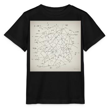 Abstraktes neuronales Netzwerk - Stanley/Stella Kinder T-Shirt MINI CREATOR  - Schwarz - Vorne - Mikhail (115cm)