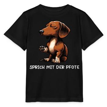 Parle au patron teckel teckel propriétaire teckel - T-shirt bio MINI CREATOR Stanley/Stella Enfant - noir - Devant - Mikhail (115cm)