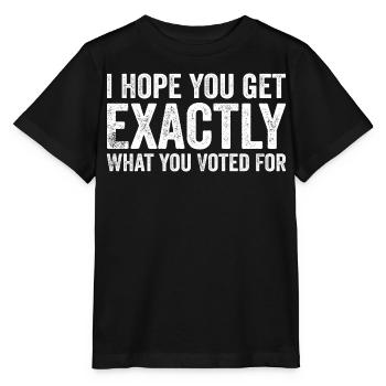 Slogan électoral Politique Ironie Satire du vote - T-shirt bio MINI CREATOR Stanley/Stella Enfant - noir - Devant - Mikhail (115cm)