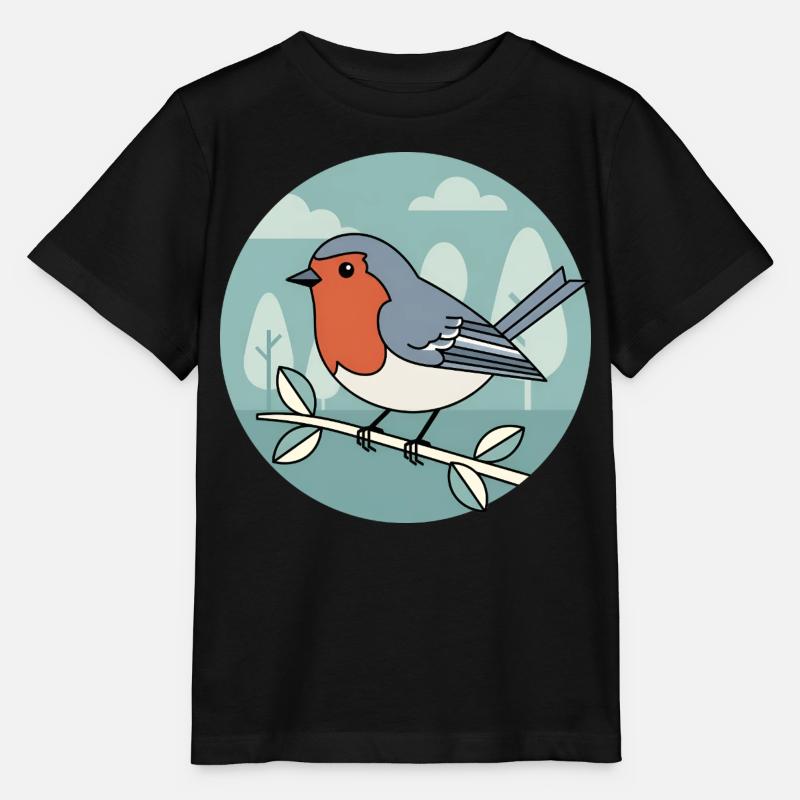 Rotkehlchen - Stanley/Stella Kinder T-Shirt MINI CREATOR  - Schwarz