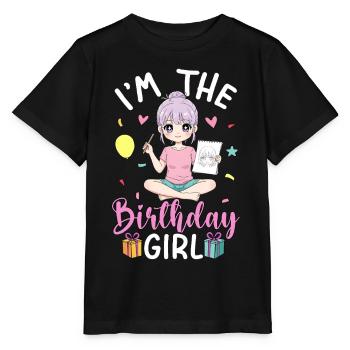 Je suis la fille d’anniversaire - T-shirt bio MINI CREATOR Stanley/Stella Enfant - noir - Devant - Mikhail (115cm)