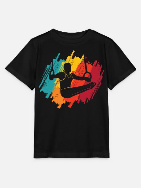 Gymnastes, gymnastique rétro, gymnastique en ring, gymnastique - T-shirt bio MINI CREATOR Stanley/Stella Enfant - noir