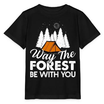 Camping Wildnis  - Stanley/Stella Kinder T-Shirt MINI CREATOR  - Schwarz - Vorne - Mikhail (115cm)