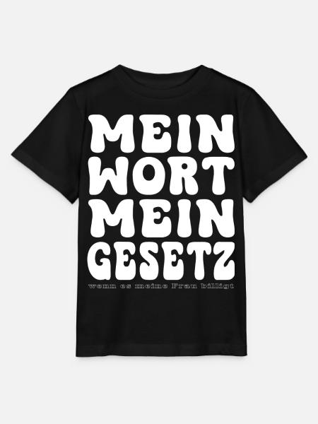 Mein Wort Mein Gesetz - Stanley/Stella Kinder T-Shirt MINI CREATOR - Schwarz