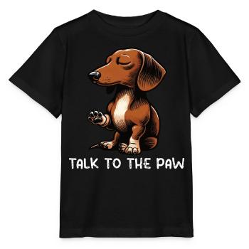 Parlez au propriétaire de teckel patte teckel propriétaire de teckel propriétaire de teckel - T-shirt bio MINI CREATOR Stanley/Stella Enfant - noir - Devant - Mikhail (115cm)