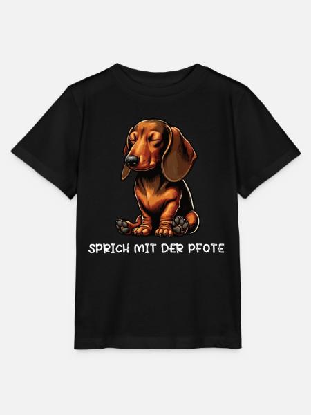 Sprich mit der Pfote Dackel Dackelbesitzer Teckel - Stanley/Stella Kinder T-Shirt MINI CREATOR  - Schwarz