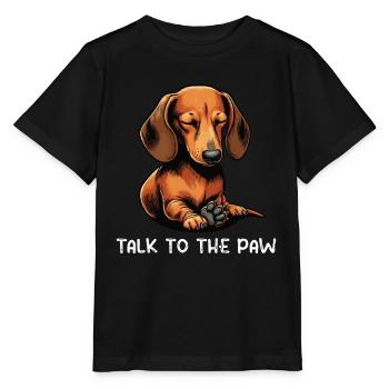Parlez au propriétaire de teckel patte teckel propriétaire de teckel propriétaire de teckel - T-shirt bio MINI CREATOR Stanley/Stella Enfant - noir - Devant - Mikhail (115cm)