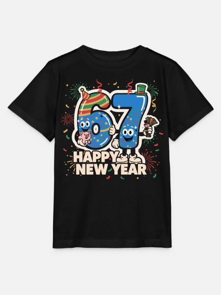 67 Six Seven 6-7 Silvester 2026 Lustig Geschenk - Stanley/Stella T-shirt MINI CREATOR til børn - sort