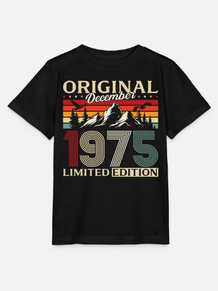 50. Geburtstag Original Dezember Jahrgang 1975 - Stanley/Stella Kinder T-Shirt MINI CREATOR - Schwarz