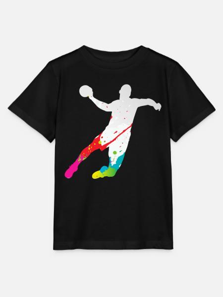 Handball-Handballspieler Farbenfroher Vater-Handballspieler - Stanley/Stella Kinder T-Shirt MINI CREATOR - Schwarz