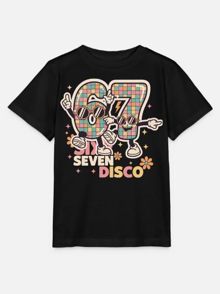 67 Six Seven Lustiges Italien Retro Discokugel - Stanley/Stella T-shirt MINI CREATOR til børn - sort