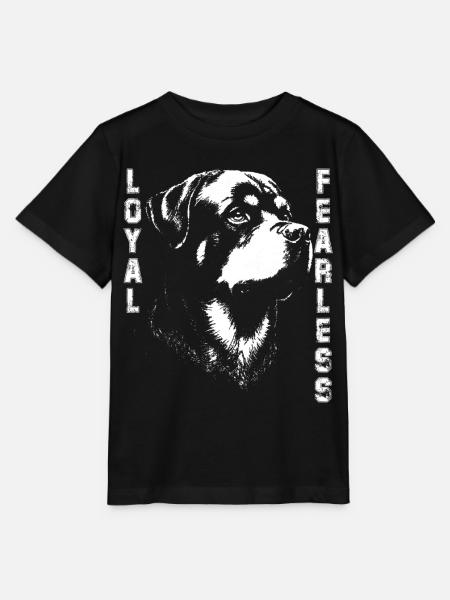 Treuer Rottweilerhund - Stanley/Stella Kinder T-Shirt MINI CREATOR  - Schwarz