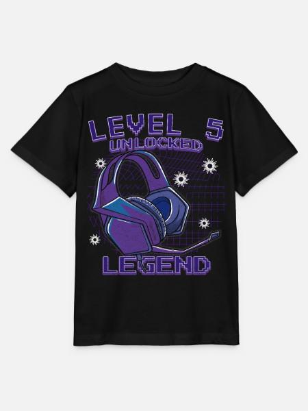 Level 5 Unlocked Legende - Stanley/Stella Kinder T-Shirt MINI CREATOR - Schwarz