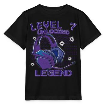 Casques Level Déverrouillés Neon - T-shirt bio MINI CREATOR Stanley/Stella Enfant - noir - Devant - Mikhail (115cm)