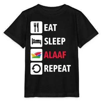 Eat Sleep Alaaf Repeat - Carnival, Shrovetide - Stanley/Stella MINI CREATOR Kids’ T-Shirt - black - Front - Mikhail (115cm)
