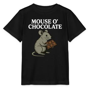 Mouse o’Chocolate Jeu de mots drôle Mouse - T-shirt bio MINI CREATOR Stanley/Stella Enfant - noir - Devant - Mikhail (115cm)