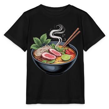 Ramen-Bowl mit Lamm und Limette - Stanley/Stella Kinder T-Shirt MINI CREATOR  - Schwarz - Vorne - Mikhail (115cm)