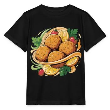 Croquettes croustillantes avec une note d’agrumes - T-shirt bio MINI CREATOR Stanley/Stella Enfant - noir - Devant - Mikhail (115cm)