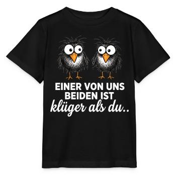 Einer von uns ist klüger als du! - Stanley/Stella Kinder T-Shirt MINI CREATOR  - Schwarz - Vorne - Mikhail (115cm)