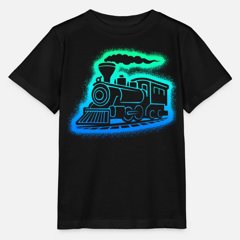 Dampflok Modelleisenbahn Herren Jungen Eisenbahn - Stanley/Stella Kinder T-Shirt MINI CREATOR - Schwarz