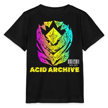 Acid Archive Cyber Sigilism Thermal Y2K Techno - Stanley/Stella MINI CREATOR Kids’ T-Shirt - black - Front - Mikhail (115cm)