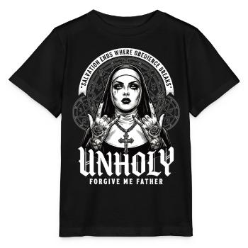 Nonne impie – Le salut prend fin - T-shirt bio MINI CREATOR Stanley/Stella Enfant - noir - Devant - Mikhail (115cm)