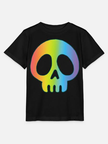 Mehrfarbiger Schädel - Stanley/Stella Kinder T-Shirt MINI CREATOR - Schwarz
