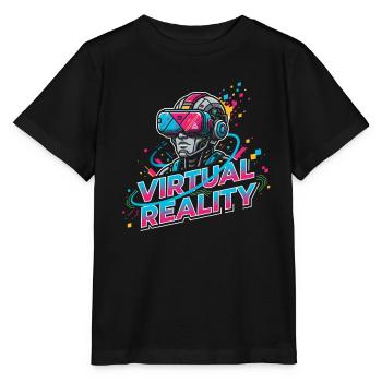 Virtual Reality SciFi - Stanley/Stella MINI CREATOR Kids’ T-Shirt - black - Front - Mikhail (115cm)
