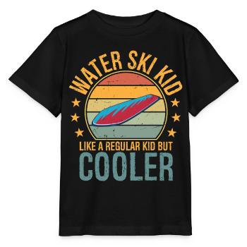 Drôle de ski nautique, Ski, sports nautiques, ski nautique. - T-shirt bio MINI CREATOR Stanley/Stella Enfant - noir - Devant - Mikhail (115cm)