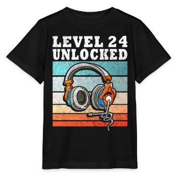 Casques déverrouillés niveau 24 - T-shirt bio MINI CREATOR Stanley/Stella Enfant - noir - Devant - Mikhail (115cm)