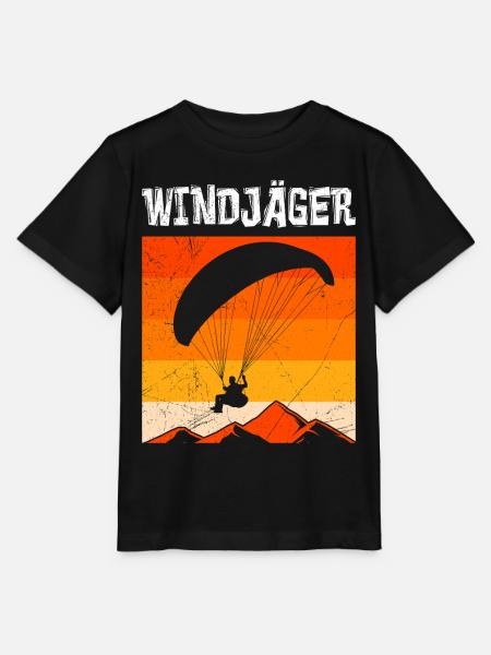 Gleitschirmflieger WINDJÄGER Lustiges - Stanley/Stella Kinder T-Shirt MINI CREATOR  - Schwarz