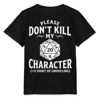 Sauvetage du personnage : (+5 Chemise de la supplication) - T-shirt bio MINI CREATOR Stanley/Stella Enfant - noir - Devant - Mikhail (115cm)