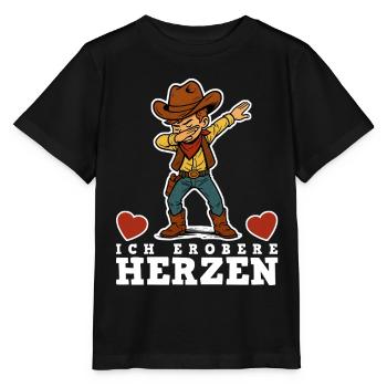 Cowboy Kids - Stanley/Stella MINI CREATOR Kids’ T-Shirt - black - Front - Mikhail (115cm)