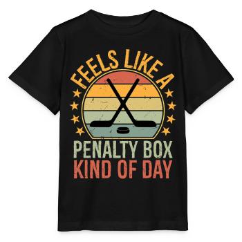 Feels Like A Penalty Box Kind of Day Funny Hockey - Stanley/Stella MINI CREATOR Kids’ T-Shirt - black - Front - Mikhail (115cm)