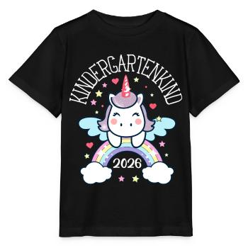Kindergarten Child Unicorn Rainbow Nursery - Stanley/Stella MINI CREATOR Kids’ T-Shirt - black - Front - Mikhail (115cm)