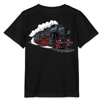 Dampf-Lokomotive 52 8154 - Stanley/Stella Kinder T-Shirt MINI CREATOR  - Schwarz - Vorne - Mikhail (115cm)