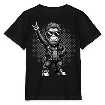 Rock, Rocker, Rock Musik, Heavy Metal, Rock Hand - Stanley/Stella Kinder T-Shirt MINI CREATOR  - Schwarz - Vorne - Mikhail (115cm)